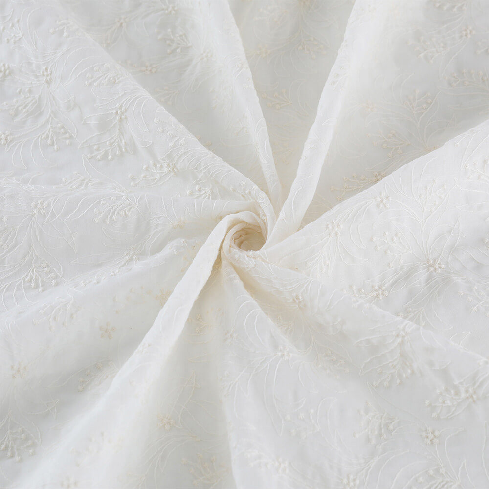 Embroidered Fabric All-Over Water Soluble Cotton for Women's Wear Whol 4